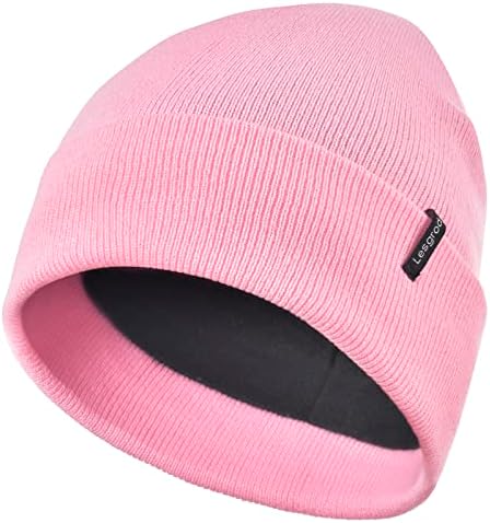 Lesgrod Beanie for Men and Women,Comfortable Breathable Soft Cuffed Beanie with Thick Warm LiningWinter Hats for Men, Gifts for Men Women