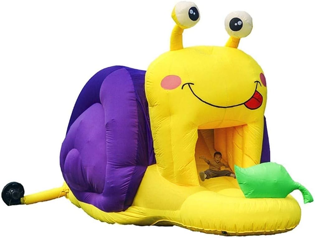 RALIRA Castillo Inflable para Niños Caracol Trampolín Inflable Tobogán Castillo Interior Pequeño Parque Infantil Hogar Cama De Salto Al Aire Libre Commercialcolors, 642X286X276Cm A