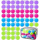 Elcoho 30 Pack Multi-Colored Contact Lens Case Left/Right Eyes Contact Lens Container Portable Eye...