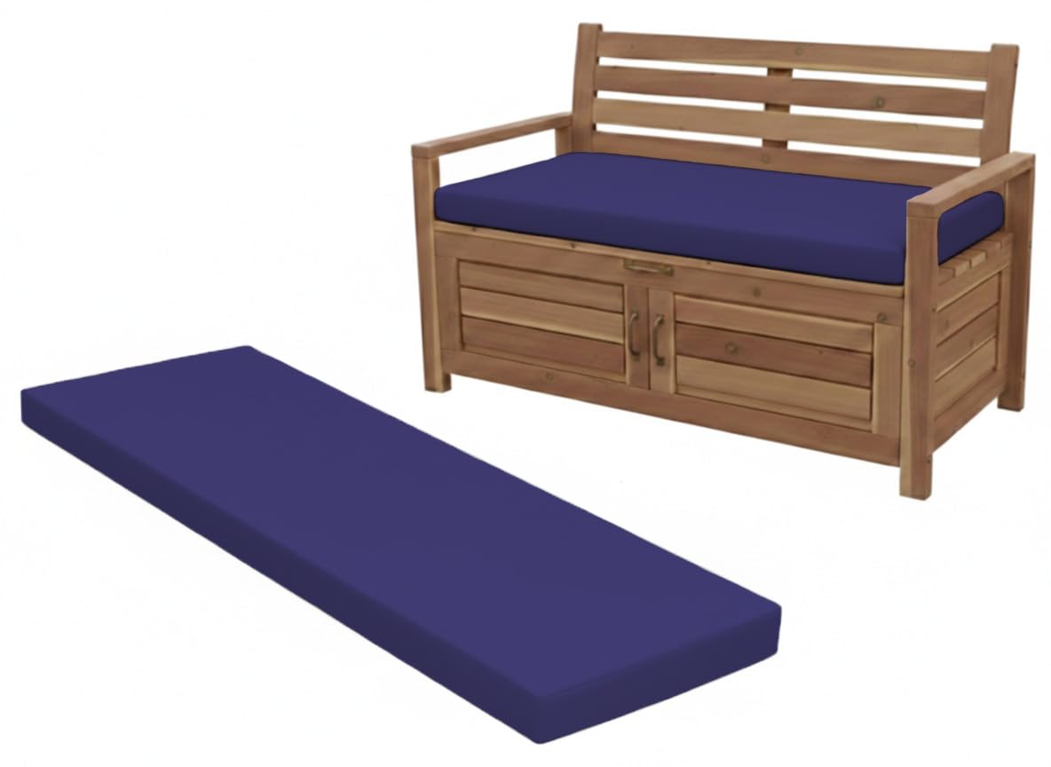 Cuddle Cloud Waterproof Garden Keter Bench Cushion Seat Pad Replacement Cushion for Iceni & Eden Storage Box 128x50x5cm Lightweight & Durable Seat Pad Cushions (Purple)
