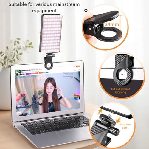 Luz de fotografía recargable de aluminio 2500K-9000K para vlogs 5
