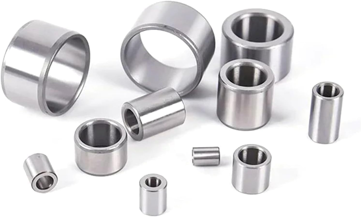 Rodamientos de manga acero, 2 uds., buje, diámetro interior del eje 50 52 55mm, exterior 55-70mm | 55x66x25mm