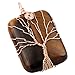 SUNYIK Tiger's Eye Stone Oblong Tree of Life Pendant Necklace,Handmade Copper Wire Wrapped Jewelry
