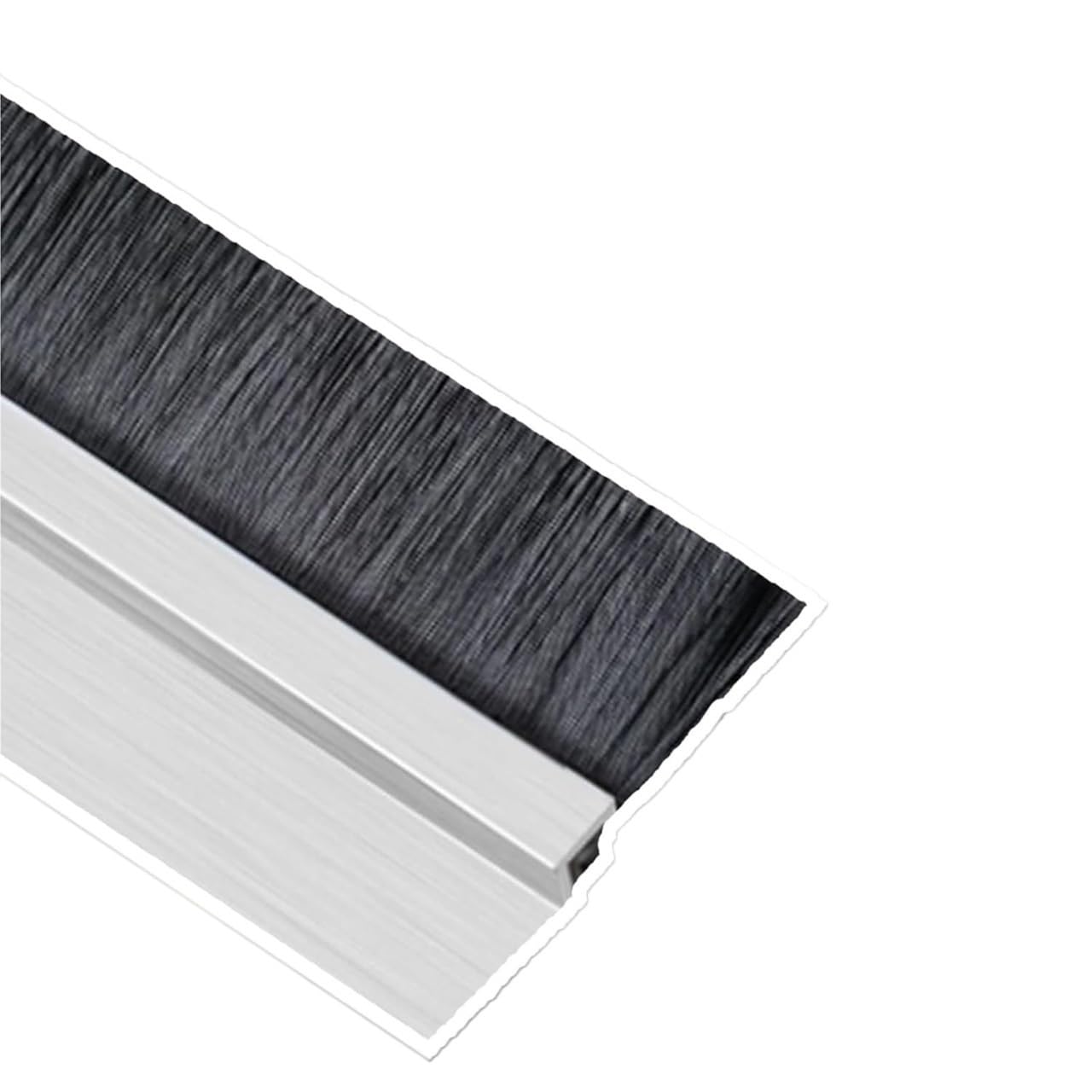 Door Strip Draught Brush, Aluminum Alloy Door Bottom Draught Excluder Strip, Nylon Brush, 10‑300mm, 1/2/5 Pcs(A-1 Pc,Brush Height 20mm)