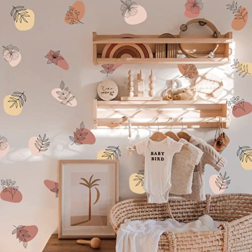 Colorful Line Wall Decals Art Polka Dots Wall Sticker Boho Wall Decals Peel And Stick Modern Line Wall Decal Bedroom Decor,Irregular Dots Wall Sticker For Kids Room Girl Room Living Room Nursery Decor #TOP4