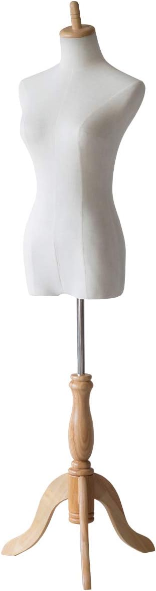 トルソー マネキン レディース 腕付き 9号 麻 木目調 可動式 パンツ