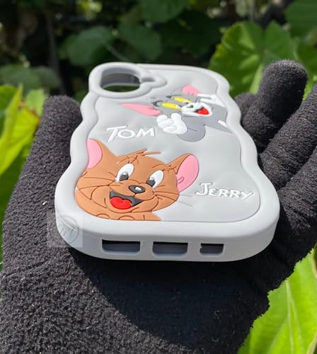 Image of MIDOS Back Cover Compatible with iPhone 17, 3D Soft Silicone 3D Cute Cartoon Full Protective Case for iPhone 17 (Gray)