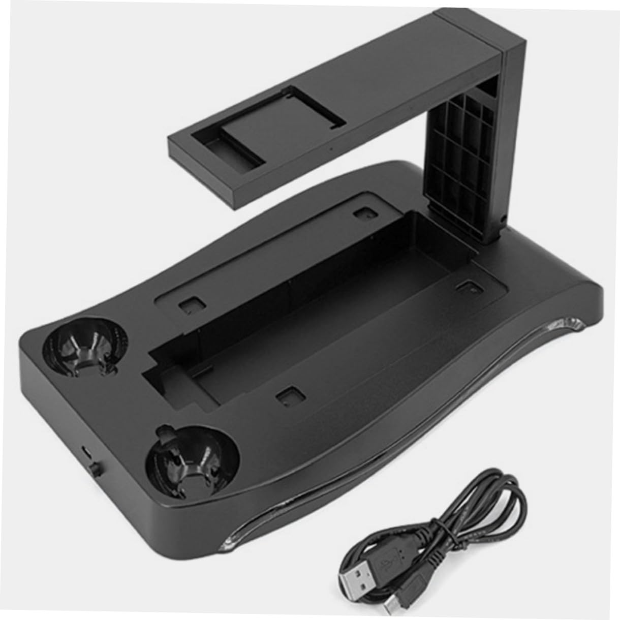 Beaupretty Support de Charge pour Console VR Noir en Abs Fonction de Rangement, Station de Recharge pour Gaming et Organisation