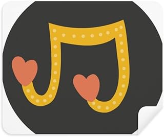 Adorable Heart-Shaped Music Notes Cleaning Cloth Screen Cleaner 2pcs Suede Fabric