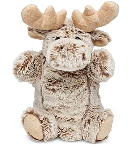 DolliBu Moose Plush Hand Puppet For Kids - Soft Furry Stuffed Animal Hand Puppet Toy for Puppet Show Games & Puppet Theaters for Kids, Adult's Cute Puppets Educational Toy to Teach Children & Toddlers