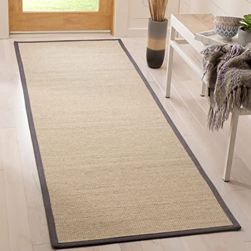 Safavieh Natural Fiber Collection Runner Rug - 2'6" X 6', Beige & Black, Border Sisal Design, Easy Care, Ideal For High Traffic Areas In Living Room, Bedroom (Nf131A) #TOP4