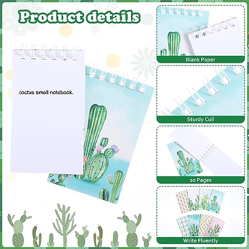 Bloc-notes à spirale mini format 6,1 x 9,9 cm lot de 48 avec stylos billes