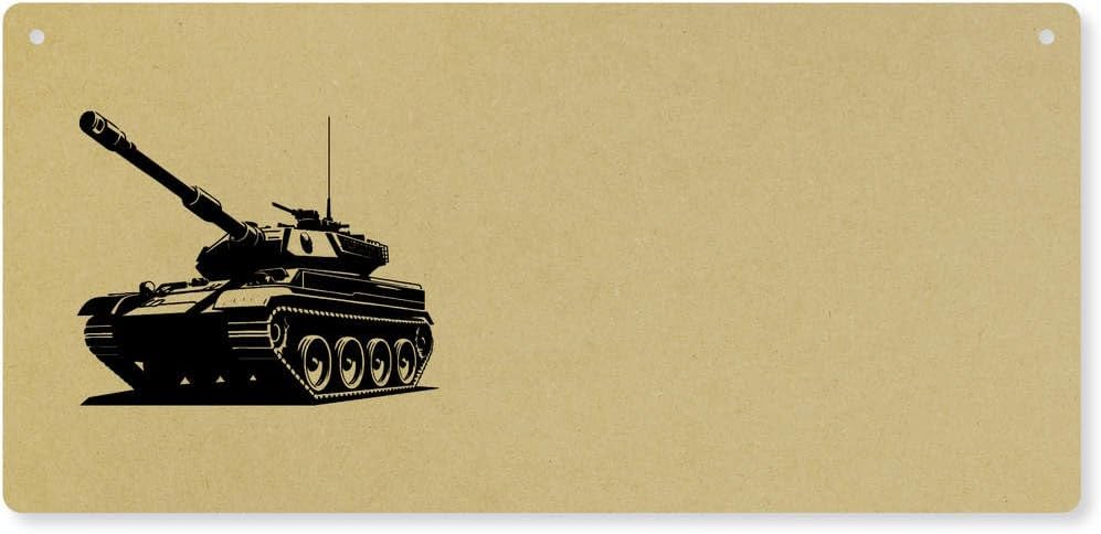Azeeda ‘Army Battle Tank’ Large Wooden Wall Plaque/Door Sign (DP00071277)