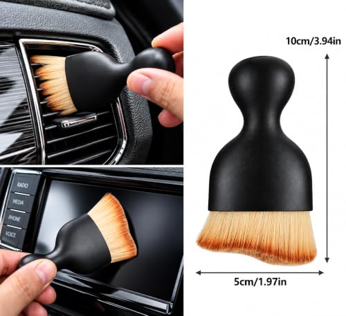 Image of 10pcs Auto Car Detailing Brush Set,Car Interior Cleaning Kit,Including 5pcs Car Detailing Brushes, 3pcs Wire Brush and 2pcs Different Soft Bristle dusting Brush for car Interior