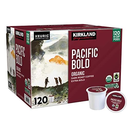 Kirkland Signature Pacific Bold Coffee K Cups, Dark Roast - 119 count, 3 lb box