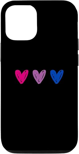 Funda para iPhone 1212 Pro Bisexual Pride Hearts Bi Pride Flag