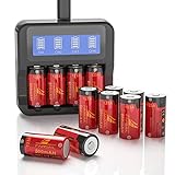 Arlo Rechargeable Batteries 123A Charger, FARSAIL 8-Pack 800mAH NiMH 123A Arlo Rechargeable Batteries for Arlo Camera VMS3130 VMC3030 VMK3200 VMS3330 3430 3530, Alarm System, Flasglight