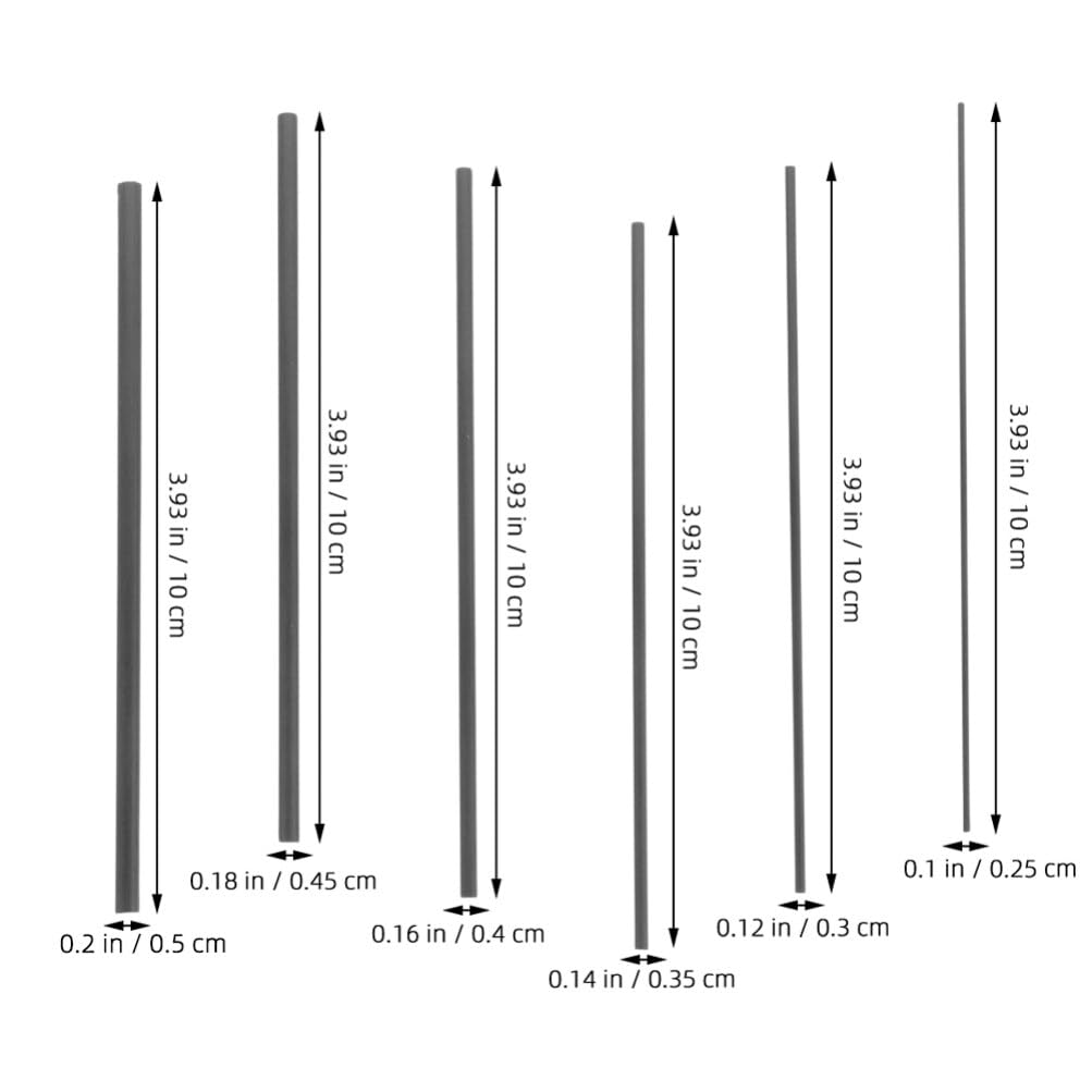 HANABASS Fishing Rod Repair Kit Complete 6pcs Fishing Rods Repair Carbon Fibers Broken Fishing Pole Repairing Carbon Fiber Rod Fishing Parts Pole Building Kit