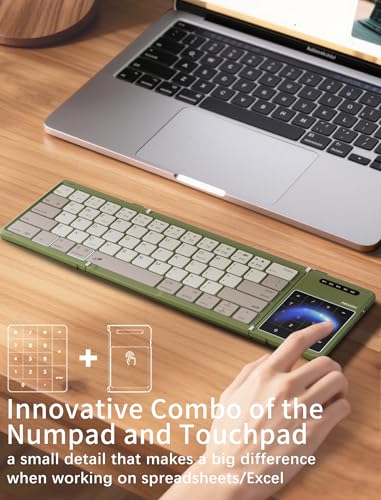 Image of Nillkin Foldable Bluetooth Keyboard, Portable Wireless Design (Green)