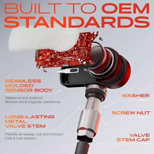 A-Premium 4PCS Pre-programmed TPMS Sensor Tire Pressure Monitoring Sensor - Compatible with Chrysler, Dodge, Jeep, Fiat - 300, Durango, Challenger, Journey, Ram 1500, Wrangler, Grand Cherokee - 433MHz - Image 5