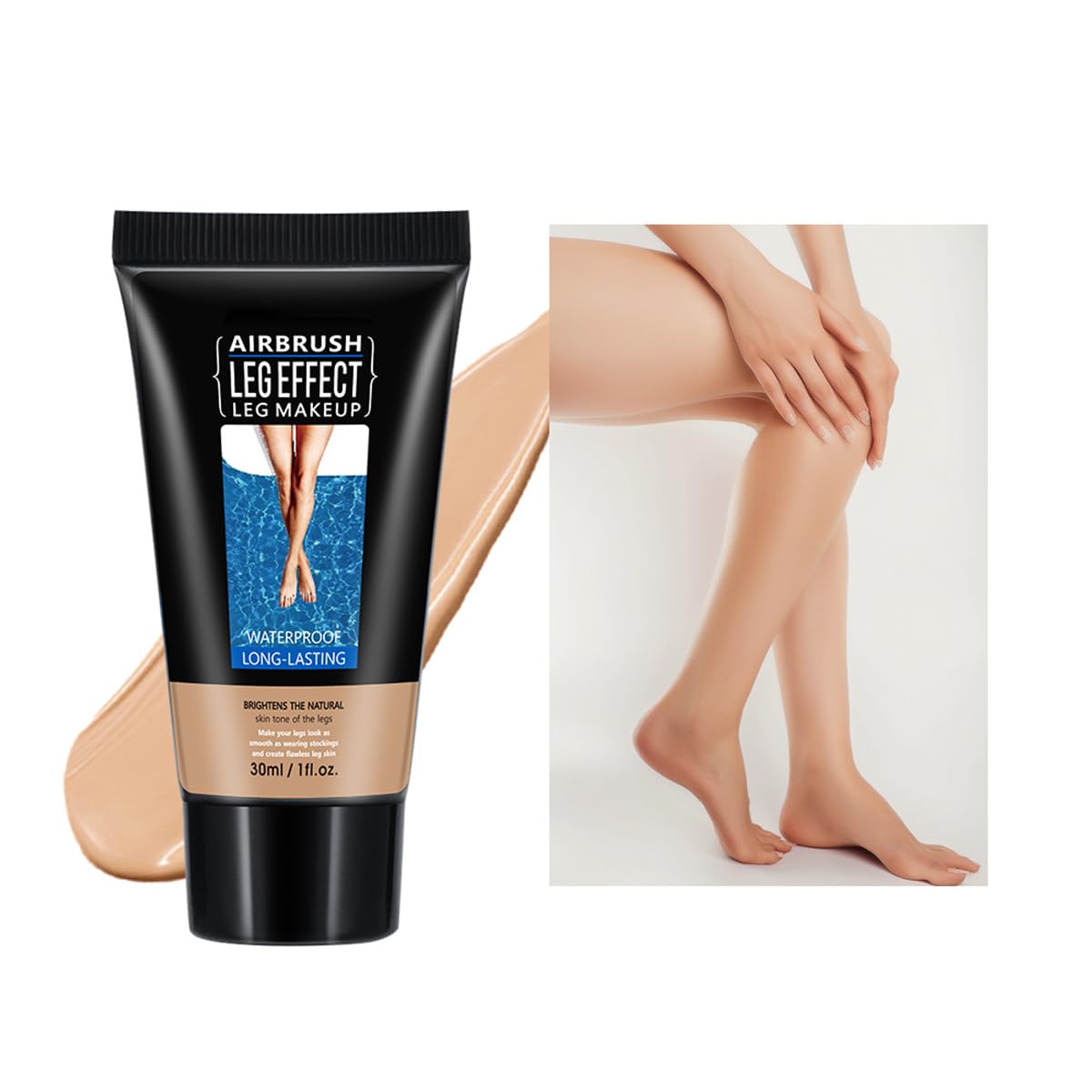 Leg Makeup Waterproof No Transfer Middle Glow 1 Oz Leg Vein Cover up Makeup Legs and Body Scar