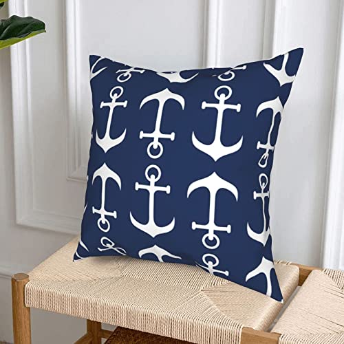 Throw Pillow Covers 18 x 18 Set of 4 Nautical Rope Pillow with Anchor Maritime Nautical Square Pillow Cushion Cases,Modern Decorative Pillow Covers for Couch Sofa Bedroom Car - Image 5