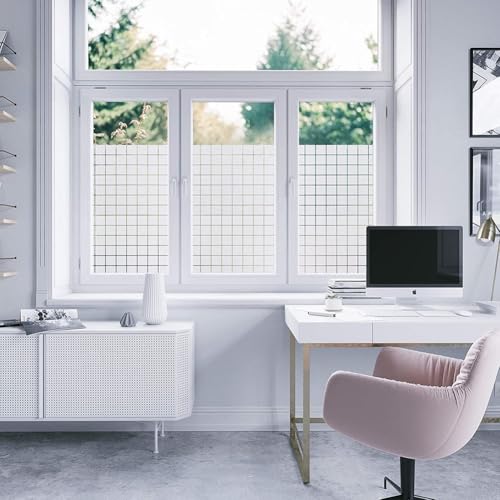 Image of COLORMATE Premium Vinyl Stained Frosted Window Glass Film (24x24 Inch) - Self-Adhesive Wallpaper Sticker Opaque Tint Cling for Window Glass Privacy Cover, Door, Office, Home.| Anti-UV. Box Design