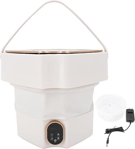 Miniatura 9 de Lavadora plegable portátil de gran capacidad de 18 litros, lavadora de limpieza profunda totalmente automática con manguera de drenaje, mini