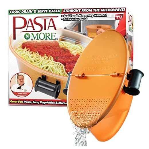 Pasta N More Pasta Cooker Non Stick Microwave Pasta Cooker-100% BPA FREE-As Seen On TV, Copper, 12 inches X 9.5 inches X 5 inches