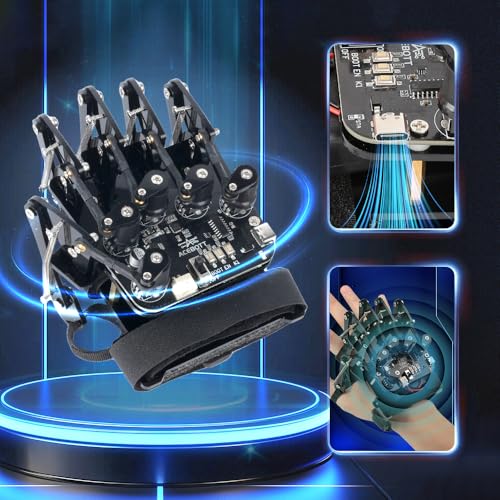 ESP32 Motion-Sensing Glove Supports Arduino, ACECode & Python,DIY Robotic Mechanical Hand STEM Toy Starter Kit Five Fingers Arm for Robot Kit Control, Science/Coding/Programming Set - Image 7