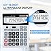 Desktop Calculator 12-Digit with Extra Large LCD Display, Big Buttons for Accounting & Office/School/Home Use - Dual Power (Solar/Battery)