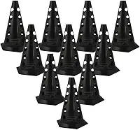 Cone Furado Demarcatório Black 10 Unid. Agilidade Funcional
