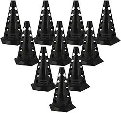 Cone Furado Demarcatório Black 10 Unid. Agilidade Funcional