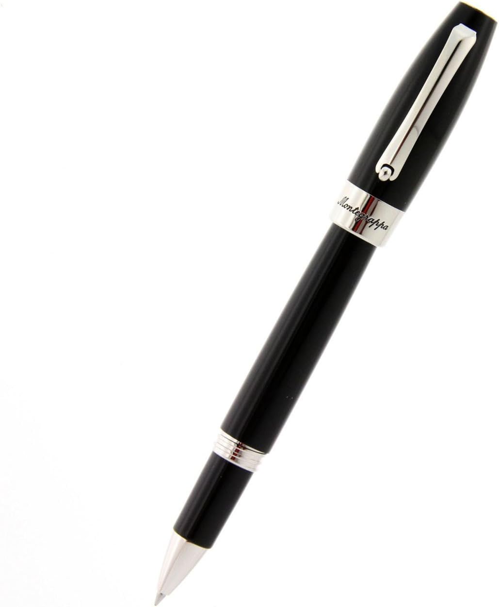 Montegrappa Fortuna Rollerball Pen - Palladium/Black