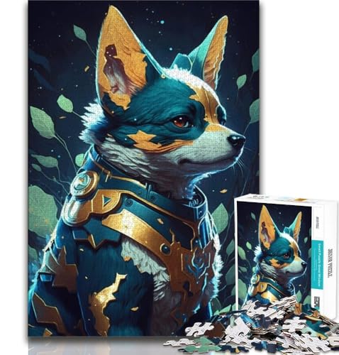 Puzzle 1000 pièces pour Adolescents et Adultes réalisme Magique Chien Corgi 1000 pièces pour Adultes idéal comme Cadeau pour Toute la Famille à partir de 14 Ans 75x50cm