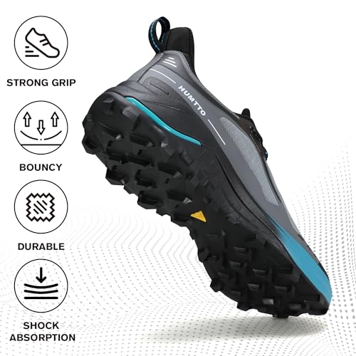 Image of HUMTTO Men's Hiking Sneakers Quick Lace Lightweight Trail Running Shoes Breathable Outdoor Walking Shoes