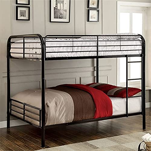Image of Swing Full Over Full Metal Bunk Bed in Black