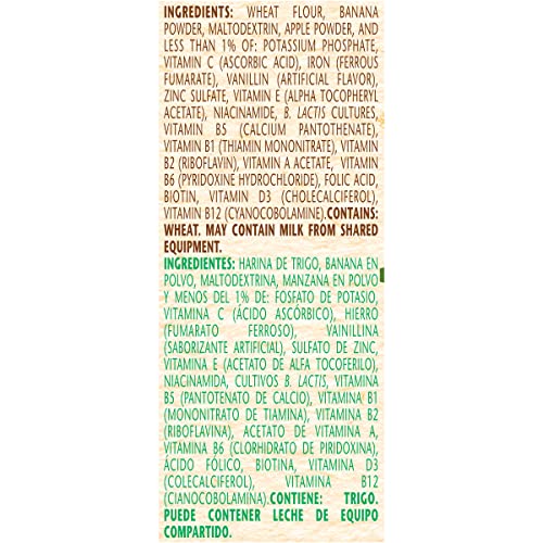 Image of Nestle Nestum Wheat and Fruits Infant Cereal, 9.5 Oz, 12 Pack | Infant cereal; wheat and fruits; probiotic and iron; 12 x 9.5 oz canisters