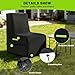 GJCOVYRA Outdoor Recliner Chair Cover, Waterproof Heavy Duty All-Weather Protection 600D Oxford Fabric Covers for Lawn/Garden Recliner Chiar,with Reflective Strip，Black