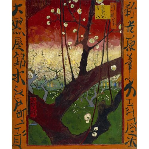 Toile Van Gogh Pruniers en fleurs ARTICULOZY pour remplacer un tableau fade par un art durable vif