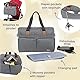RUVALINO Wickeltasche, Große Weekender-Reise Wickeltasche, stilvoll für Mama und Papa, umwandelbare Babytasche für Jungen und Mädchen mit Wickelauflage, isolierten Taschen (grau)