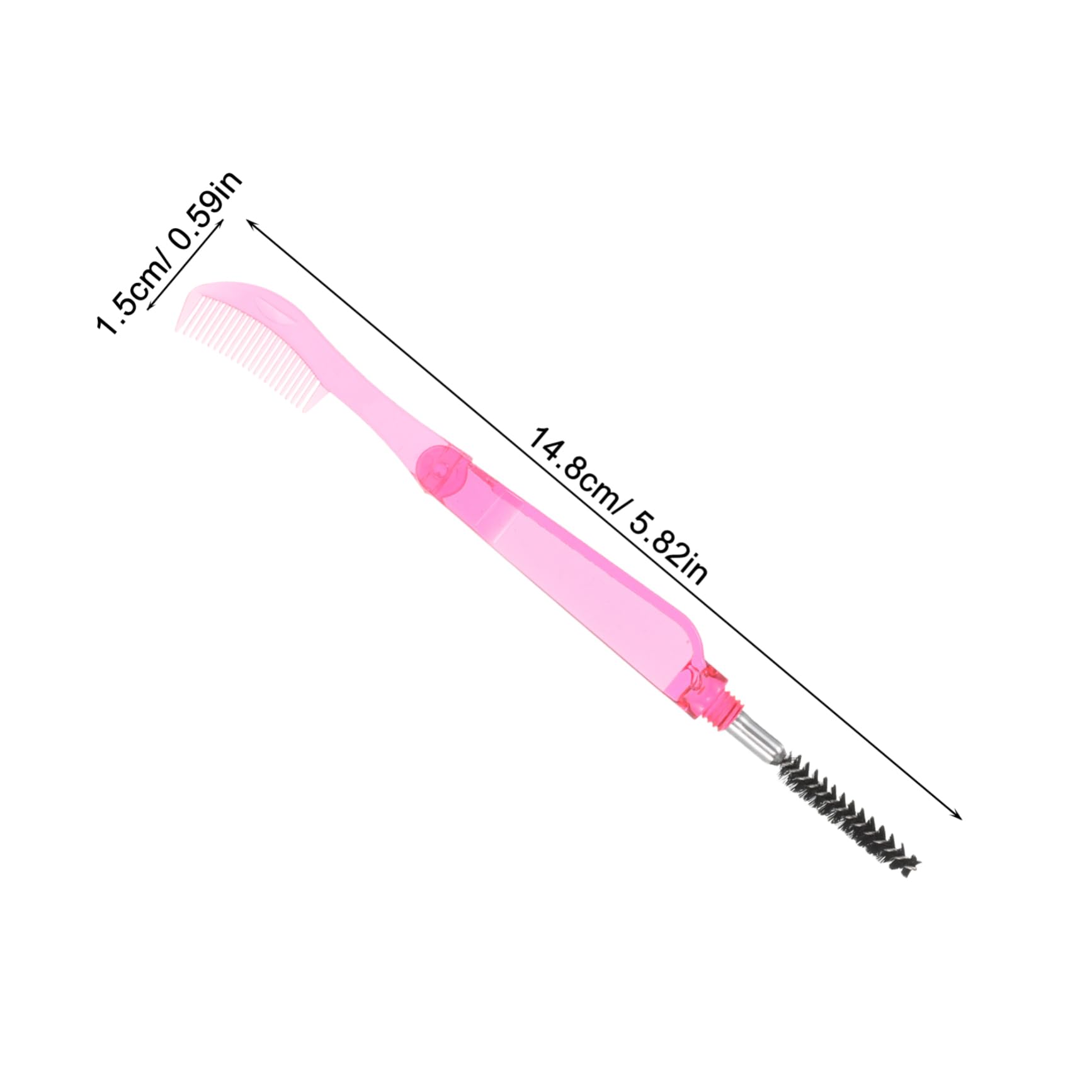 minkissy Double-Head Folding Eyelash Comb Eyebrow Brush Set Makeup Applicator Lash Separator Ideal for Women Girls