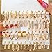 24 Pairs Gold Hoop Earrings Set For Women Multipack, Hypoallergenic Chunky Chain Twisted Hoop Earrings Pack, Fashion Dangle Earrings Jewelry For Gift (H1060)