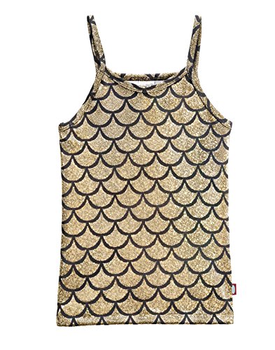 Image of Made in USA Girls Cami Spaghetti Strap Tee Tshirt Fun Colorful Metallic Shiny Mermain Print Tank Top f