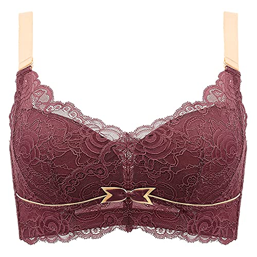 Soutien-gorge de sport grande taille ultra fin sexy rouge bonnet F