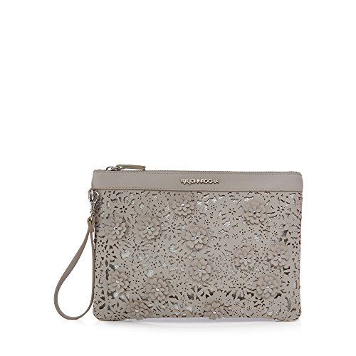 Debenhams RJR. John Rocha pour femme Gris floral Découpe Laser Embrayage Sac