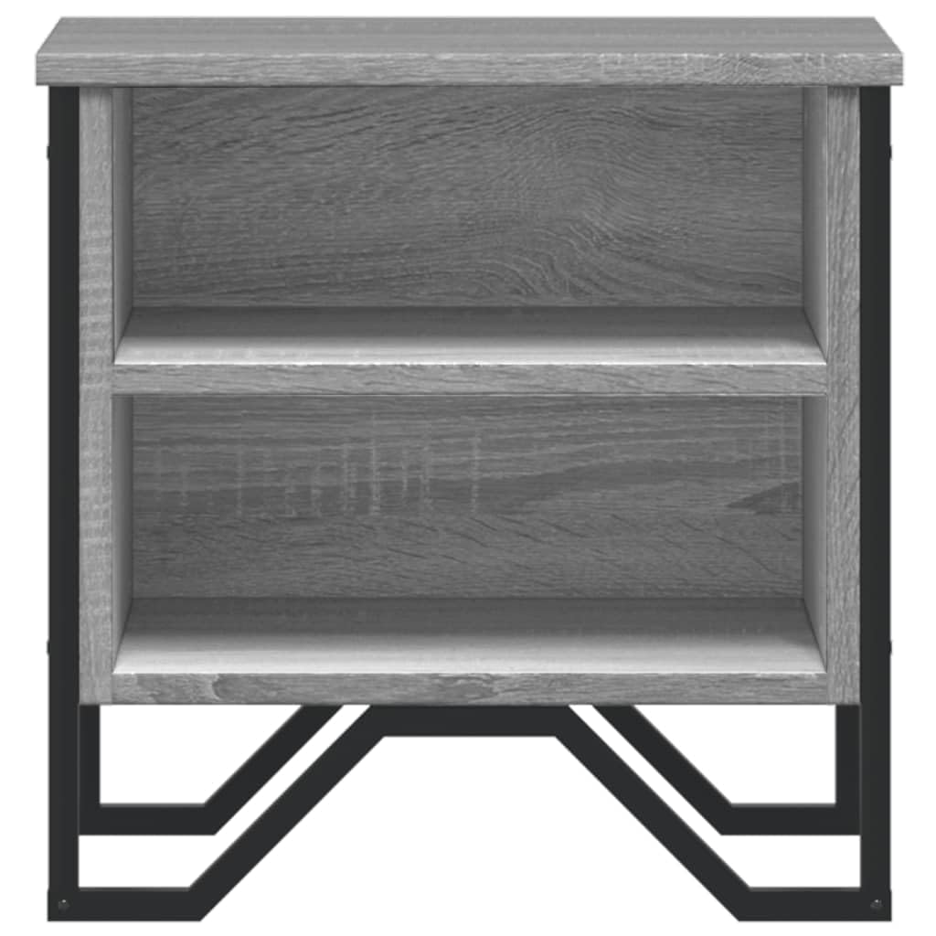 Stolik nocny Sonoma z materiału drewnopochodnego i metalu, 40 x 30 x 40 cm, z miejscem do przechowywania, do sypialni, salonu i korytarza, jako szafka nocna, stolik pomocniczy i półka