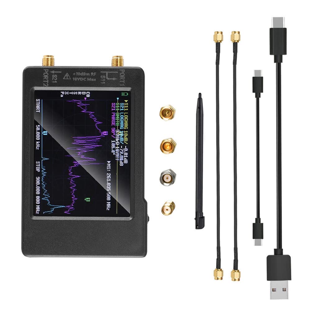 Analyseur de réseau vectoriel pour support de métaux ferreux, équipement d'essai de réseau d'antenne HF VHF UHF 50KHz - 900MHz