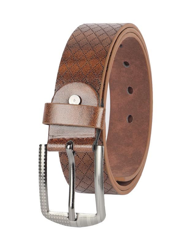 zevora Men Casual, Evening, Formal, Party Dark Brown Leather Belt-picture-52