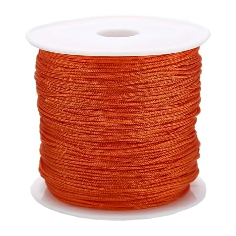 0.8mm Nylon Cord, Thread Chinese Knot Macrame Rattail Bracelet Braided String (deep Golden) Cover